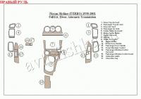 Nissan Skyline (98-01) декоративные накладки под дерево или карбон (отделка салона), полный набор, 2 двери, автоматичеcкая коробка передач , правый руль