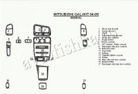 Декоративные накладки салона Mitsubishi Galant 1994-1998 ручной, mission, 17 элементов.