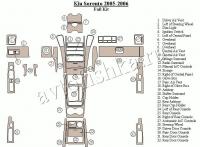 Декоративные накладки салона Kia Sorento 2005-2006 полный набор