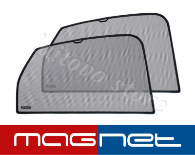 Subaru Impreza (2007-2011) комплект бескрепёжныx защитных экранов Chiko magnet, задние боковые (Стандарт)