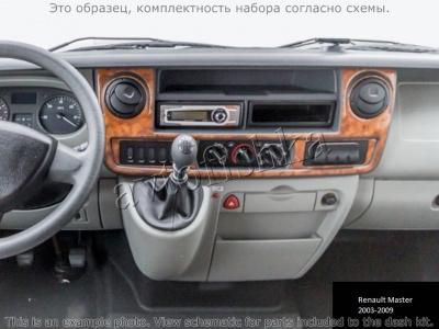 Renault Master 2003-2009 декоративные накладки (отделка салона) под дерево, карбон, алюминий