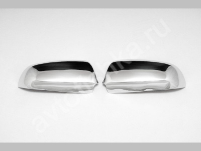 Audi A3 и A4 (2000 - 2009) накладки на зеркала из нержавеющей стали, комплект 2 шт.
