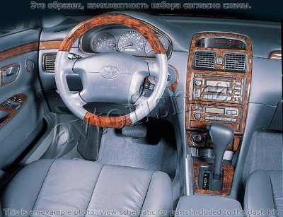 Декоративные накладки салона Toyota Camry Solara 1999-2003 Single CD Player, 1 элементов.