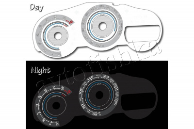 Toyota Celica VII светодиодные шкалы (циферблаты) на панель приборов - дизайн 6